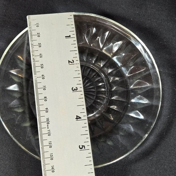 Vintage 70s Avon Fostoria Clear Cut Crystal Butter Dessert Covered Dish - Picture 6 of 9